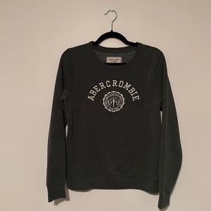 Vtg Y2K Abercrombie & Fitch Green Sweatshirt Medium